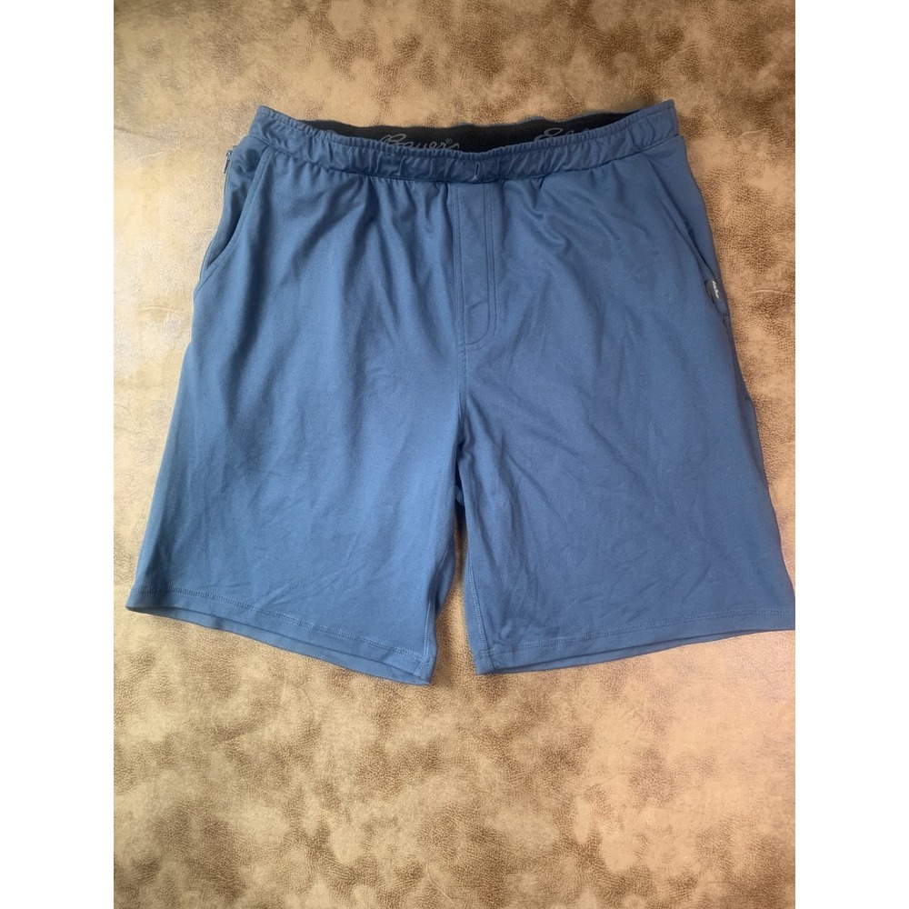Eddie Bauer Shorts Mens Size M Medium Blue Lightweight Summer Lounge Zip Pocket